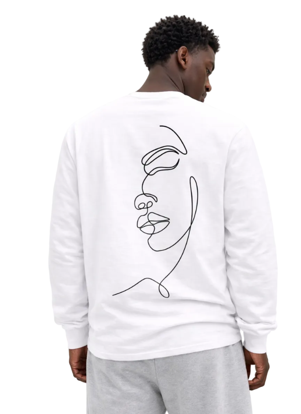 One-line-face Zénøir Longsleeve White