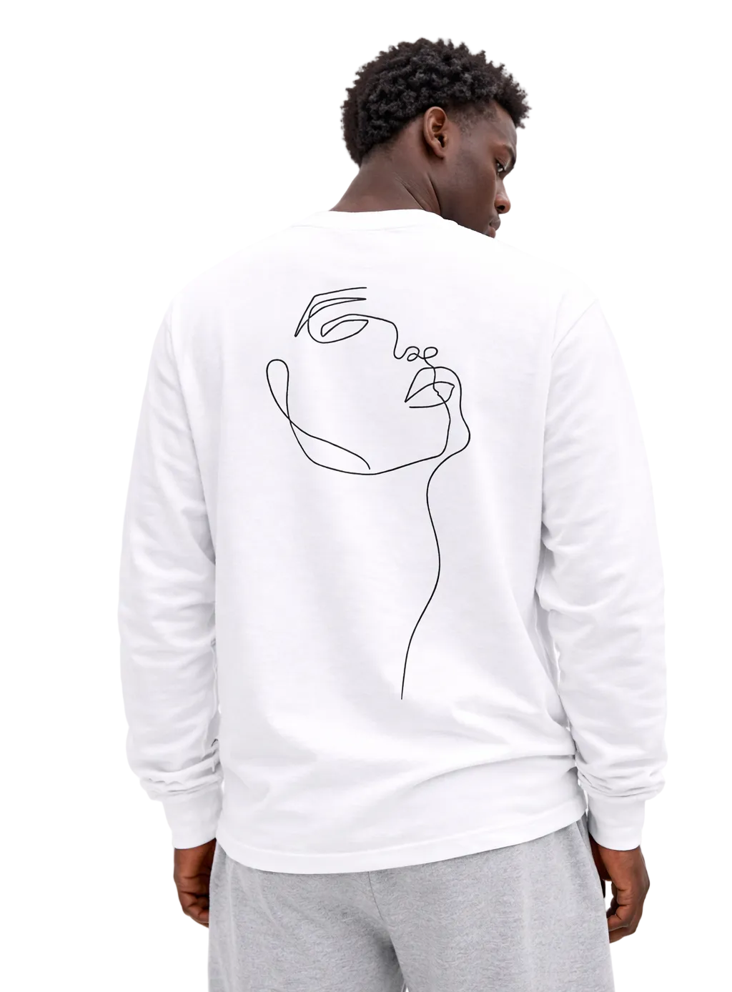 One-line-face Zénøir Longsleeve White