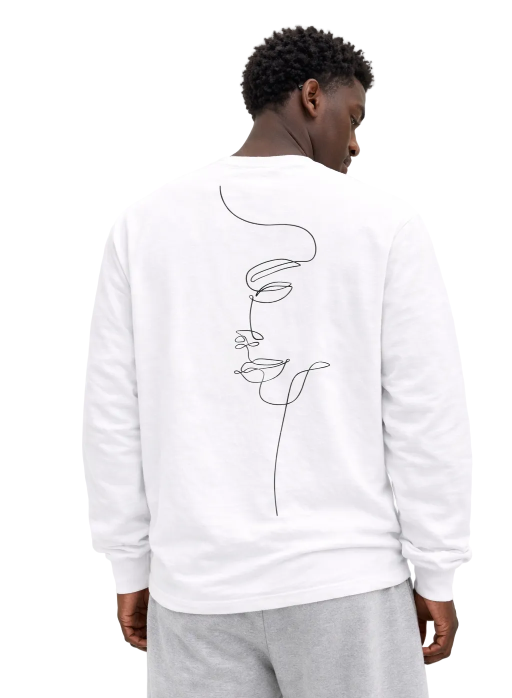One-line-face Zénøir Longsleeve White