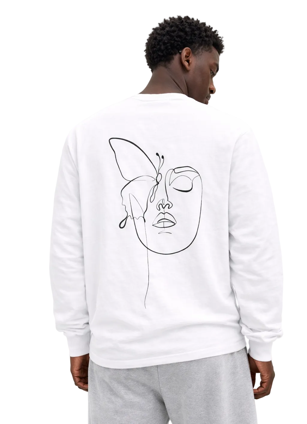 Woman With Butterfly Zénøir Longsleeve White