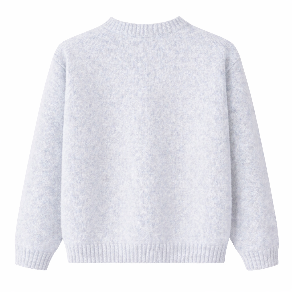Zénøir-Heart Knitted Sweater Grey