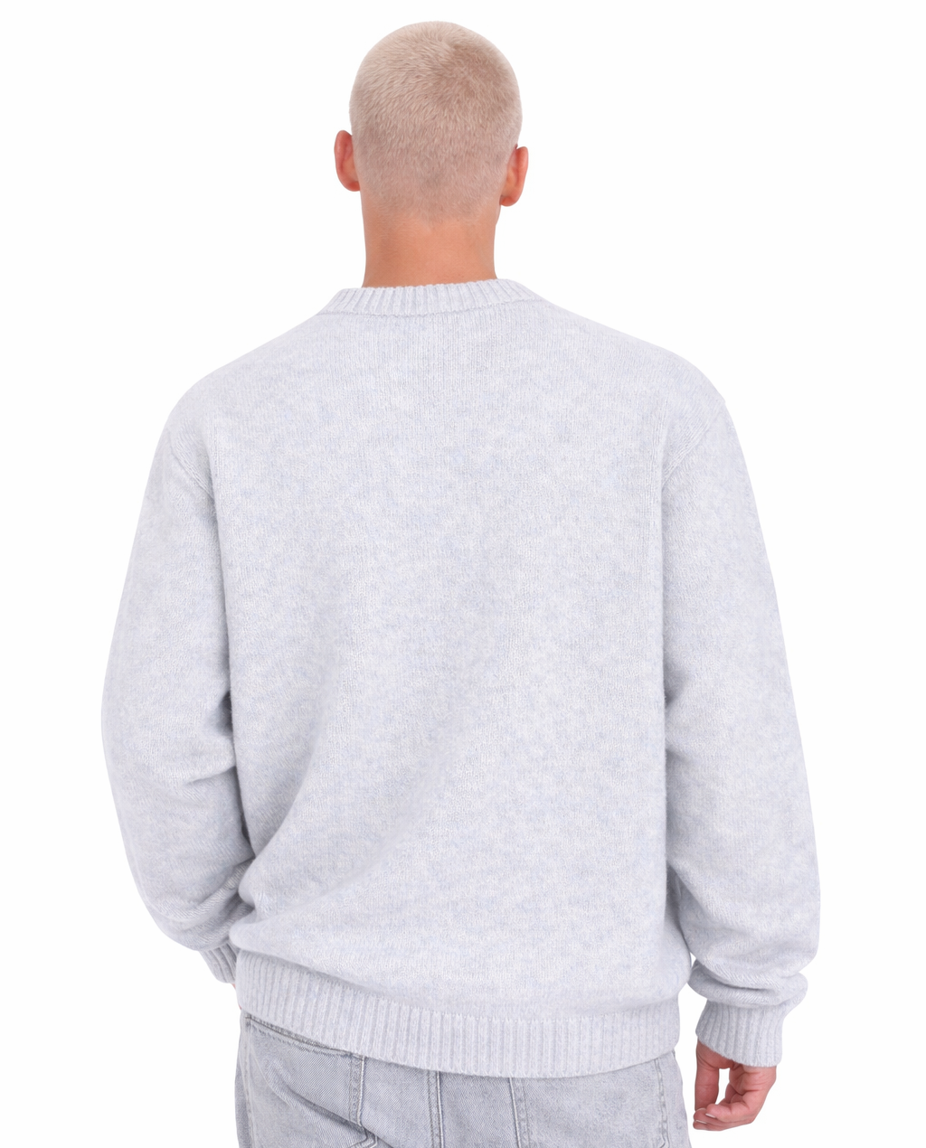 Zénøir-Heart Knitted Sweater Grey